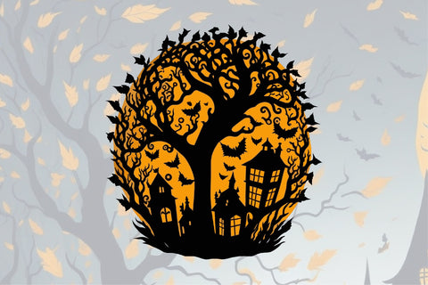 Halloween Lantern Papercut Bundle Sublimation Creativeart88 
