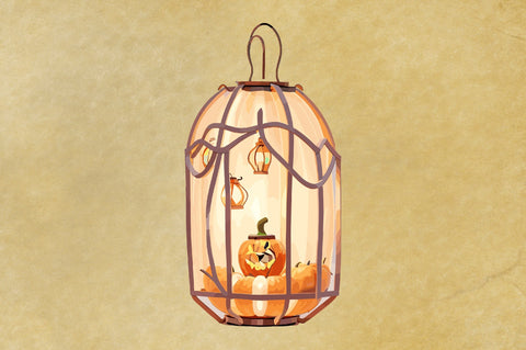 Halloween Lantern Papercut Night SVG Vol-10 SVG Jagonath Roy 
