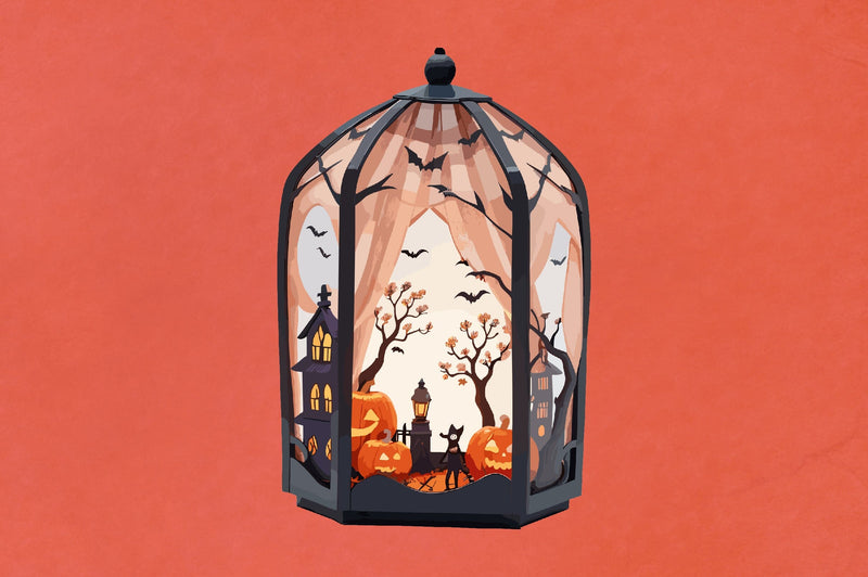 Halloween Lantern Papercut Night SVG Vol-3 SVG Jagonath Roy 