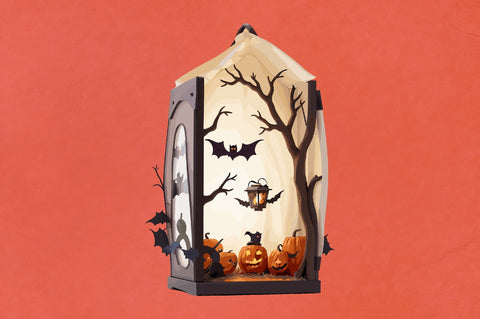 Halloween Lantern Papercut Night SVG Vol-7 SVG Jagonath Roy 