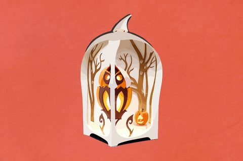 Halloween Lantern Papercut Night SVG Vol-8 SVG Jagonath Roy 