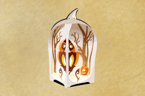 Halloween Lantern Papercut Night SVG Vol-8 SVG Jagonath Roy 