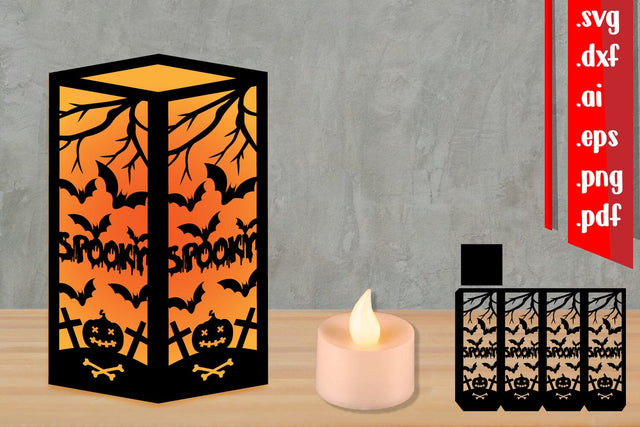 Halloween Lantern Papercut Svg 10 3D Paper zafrans studio 