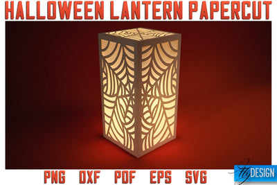 Halloween Lantern Papercut SVG | Halloween Lantern SVG | Night Light Design SVG Fly Design 