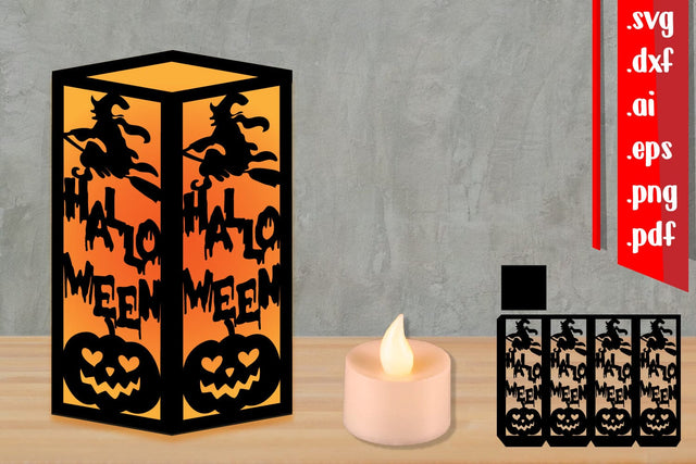 Halloween Lantern Svg 3D Paper zafrans studio 
