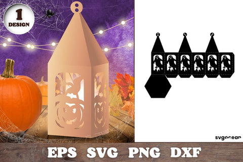 Halloween Lanterns Svg Bundle Paper Cut Files 3D Paper SvgOcean 