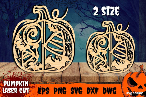 Halloween Laser Cut Design | Svg Bundle | 3D Pumpkin SVG SvgOcean 