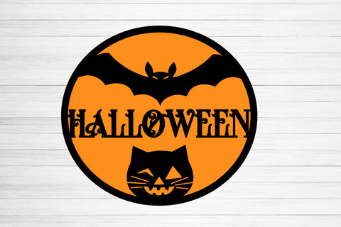Halloween Laser Cut. Halloween SVG. Halloween Door Hanger. SVG Samaha Design 
