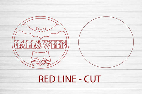 Halloween Laser Cut. Halloween SVG. Halloween Door Hanger. SVG Samaha Design 