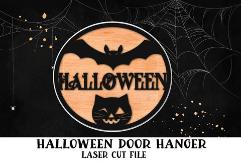 Halloween Laser Cut. Halloween SVG. Halloween Door Hanger. SVG Samaha Design 
