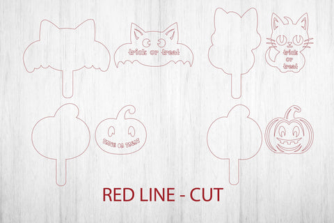 Halloween Laser Cut. Trick or treat sign. SVG Samaha Design 