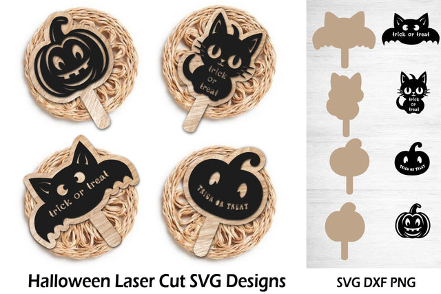 Halloween Laser Cut. Trick or treat sign. SVG Samaha Design 