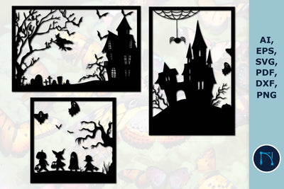 Halloween Laser Cut Wall Decor SVG Pack SVG MD JOYNAL ABDIN 