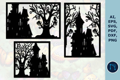 Halloween Laser Cut Wall Decor SVG Pack SVG MD JOYNAL ABDIN 