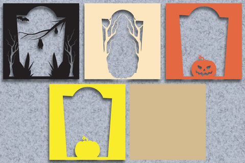 Halloween Layered Papercut 10 3D Paper zafrans studio 