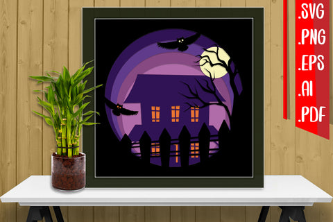 Halloween Layered Papercut 11 - svg eps ai png pdf 3D Paper zafrans studio 