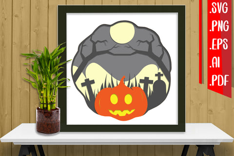 Halloween Layered Papercut 12 - svg eps ai png pdf 3D Paper zafrans studio 