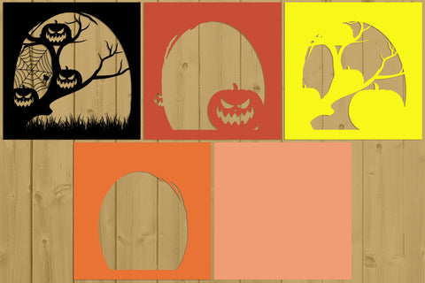 Halloween Layered Papercut 13 - svg eps ai png pdf 3D Paper zafrans studio 