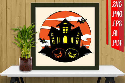 Halloween Layered Papercut 14 - svg eps ai png pdf 3D Paper zafrans studio 