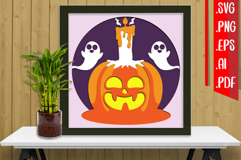 Halloween Layered Papercut 18 - svg eps ai png pdf 3D Paper zafrans studio 