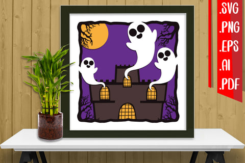 Halloween Layered Papercut 19 - svg eps ai png pdf 3D Paper zafrans studio 