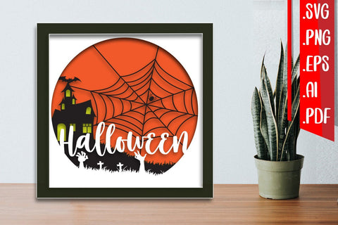 Halloween Layered Papercut 2 SVG zafrans studio 
