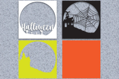 Halloween Layered Papercut 2 SVG zafrans studio 
