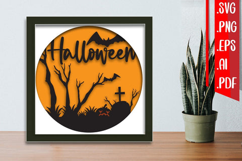 Halloween Layered Papercut 3 SVG zafrans studio 