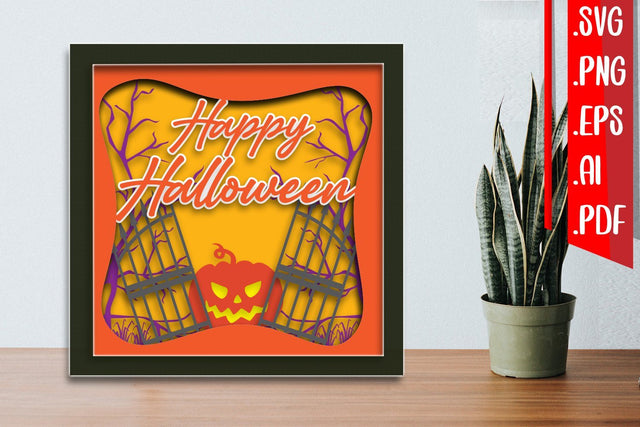 Halloween Layered Papercut 3D Paper zafrans studio 