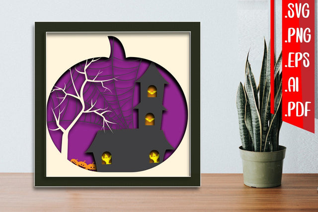 Halloween Layered Papercut 4 SVG zafrans studio 