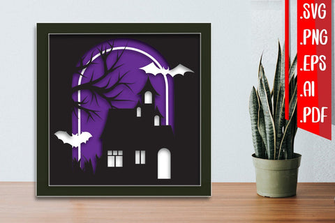 Halloween Layered Papercut 6 3D Paper zafrans studio 