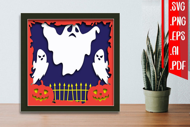 Halloween Layered Papercut 8 3D Paper zafrans studio 