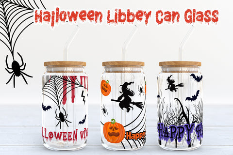 Halloween libbey can glass | Halloween sublimation Sublimation Svetana Studio 
