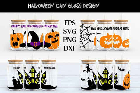 Halloween libbey can glass SVG | Halloween sublimation SVG Svetana Studio 
