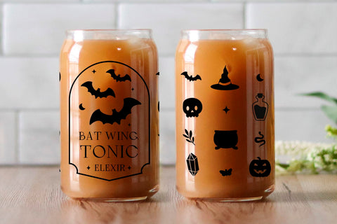 Halloween libbey can glass SVG KMarinaDesign 