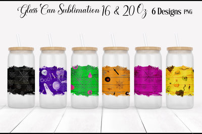 Halloween Libbey Glass Sublimation WatercolorColorDream 