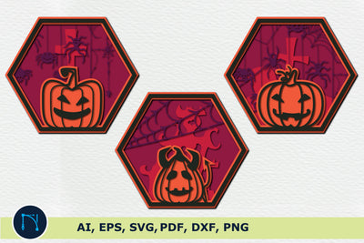 Halloween lightbox 3D Layered Cut File SVG MD JOYNAL ABDIN 