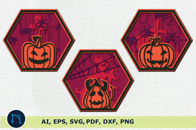 Halloween lightbox 3D Layered Cut File SVG MD JOYNAL ABDIN 