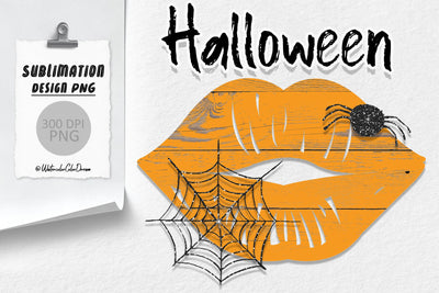 Halloween Lips Sublimation Sublimation WatercolorColorDream 