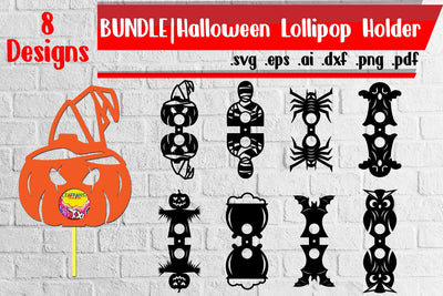 Halloween Lollipop Holders - svg dxf eps ai png pdf SVG zafrans studio 
