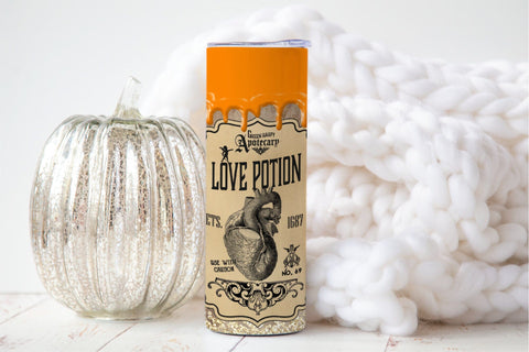 Halloween Magic Potion Tumbler Wrap 20 Oz Skinny Tumbler Sublimation OrangeBrushStudio 