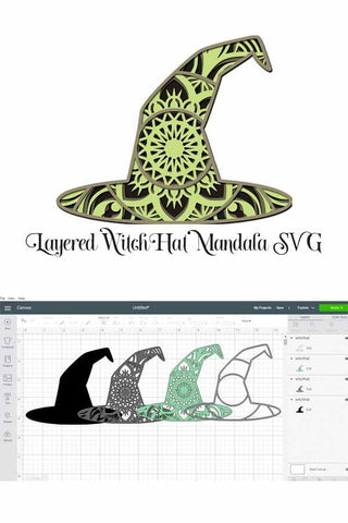 Halloween Mandala Bundle SVG - 5 Layered Mandala Designs SVG Digital Honeybee 