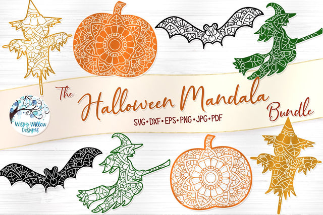 Halloween Mandala SVG Bundle SVG Wispy Willow Designs 