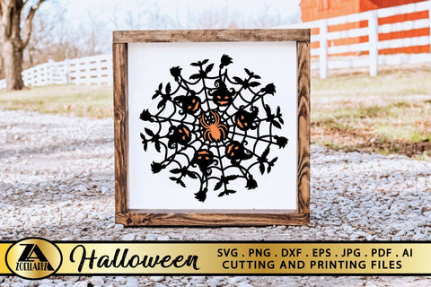 Halloween Mandala SVG PNG EPS DXF Halloween SVG for Cricut SVG zoellartz 