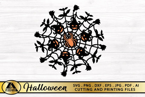 Halloween Mandala SVG PNG EPS DXF Halloween SVG for Cricut SVG zoellartz 