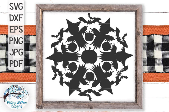 Halloween Mandala SVG SVG Wispy Willow Designs 