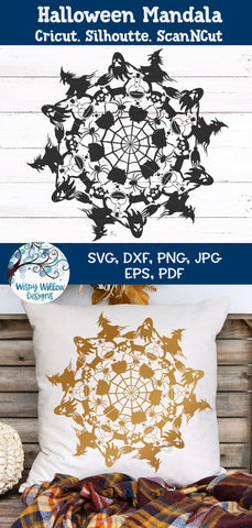 Halloween Mandala SVG SVG Wispy Willow Designs 