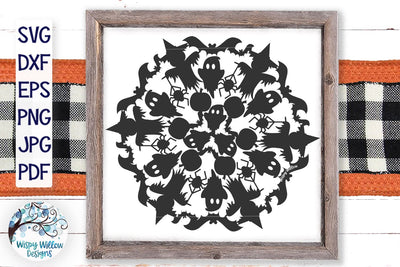 Halloween Mandala SVG SVG Wispy Willow Designs 