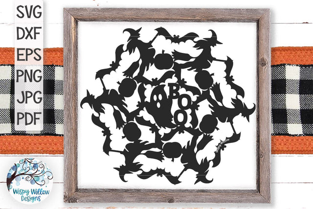 Halloween Mandala SVG SVG Wispy Willow Designs 