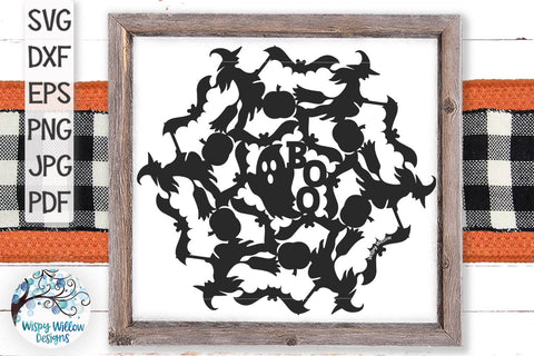 Halloween Mandala SVG SVG Wispy Willow Designs 